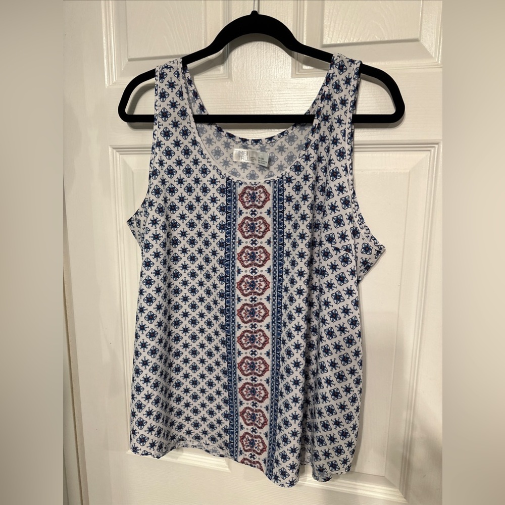 Time and Tru Size XXL (20)Womens Tank Top Cami Multicolor Geometric Floral 2XL